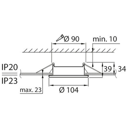 Alasvalo Airam Pro Planex, IP23, GX53, max 9W, valkoinen