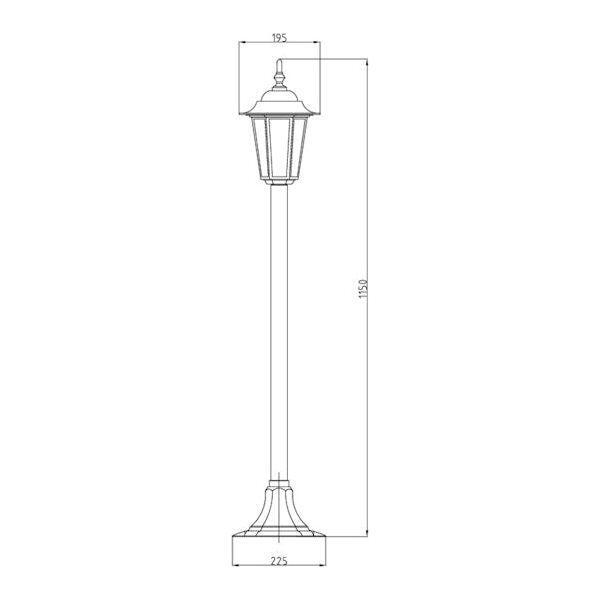 PIHAPIIRIVALAISIN KARTANO IP44 E27 GLC WH H1150