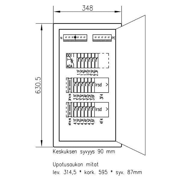 RYHMÄKESKUS UPPO SETTER 3418 V 35A IP30 PS