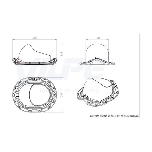 KATTOLEVY 2K VILPE MUOTOKATE PUNAINEN