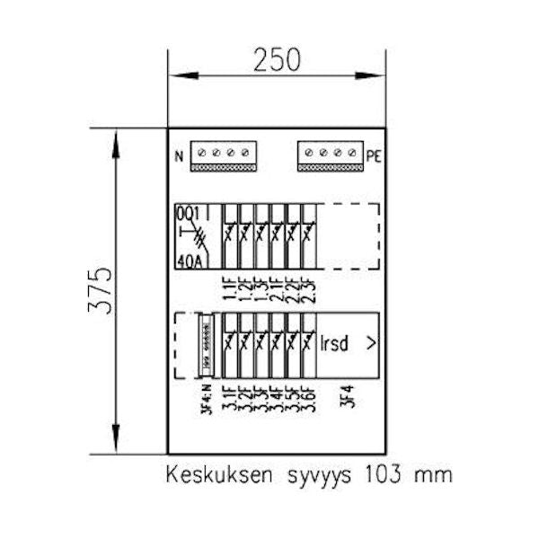RYHMÄKESKUS PINTA POINTER 3412 V 35A IP30 PS
