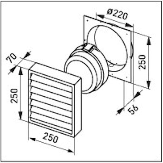 Saunavalaisimen vararitilä AK8 Ensto AVH11 Mänty 25 x 25 x 7 cm