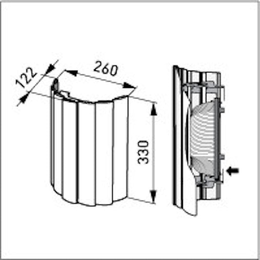 Saunavalaisin Ensto AVH15.10 seinäasennus haaparitilä IP44