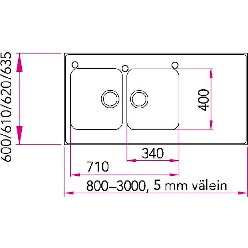 PESUPÖYTÄ STALA A-1200 SEITSIKKO