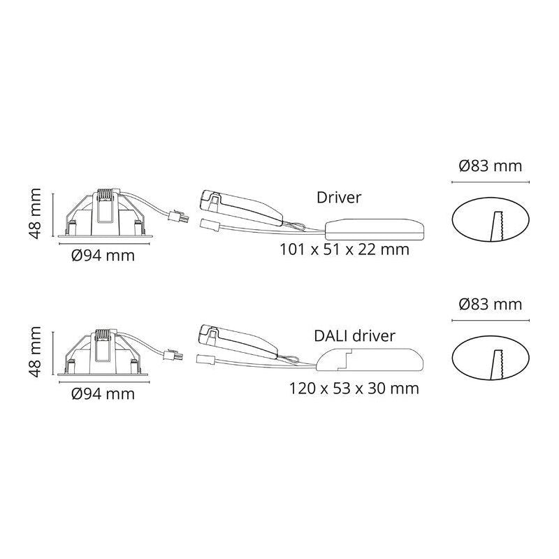 ALASVALO JUNISTAR LUX LUX 7W 4000K MU IP44