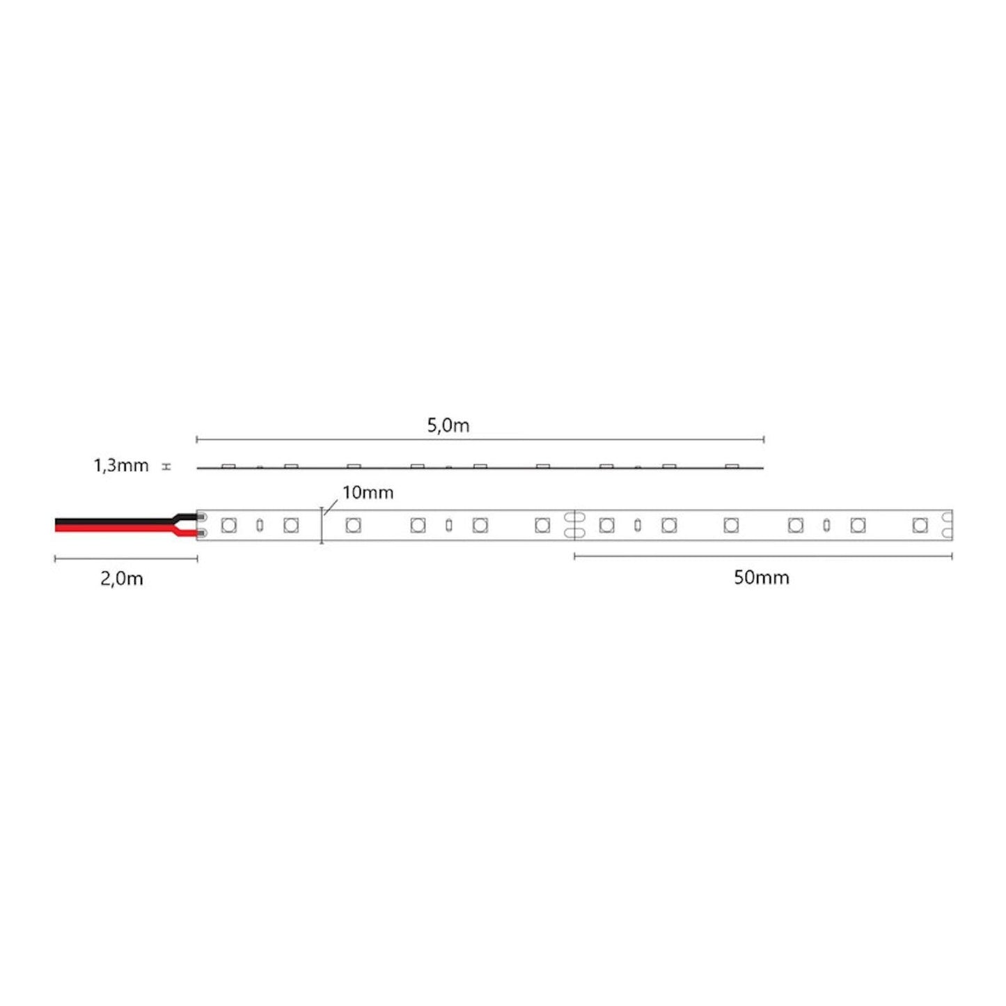 VALOPROFIILI/-NAUHA BASE 24V 14,4W/M IP20 24V 3000K 120LED