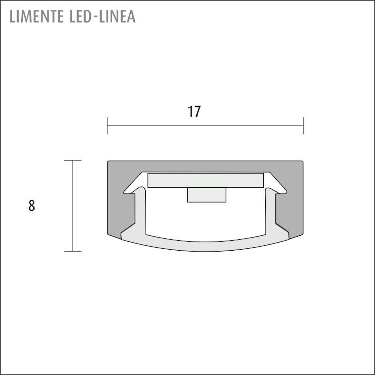 VALOPROFIILI/-NAUHA LINEA 200 17x8x200 MUSTA