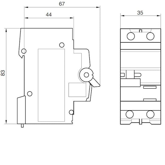 VIKAVIRTAJOHDONSUOJAKATKAISIJA ADA916G 2x16A/30mA B-KÄYRÄ A