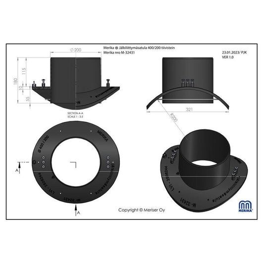 JÄLKILIITTYMÄSATULA 400x200 MUHVITON 2606418