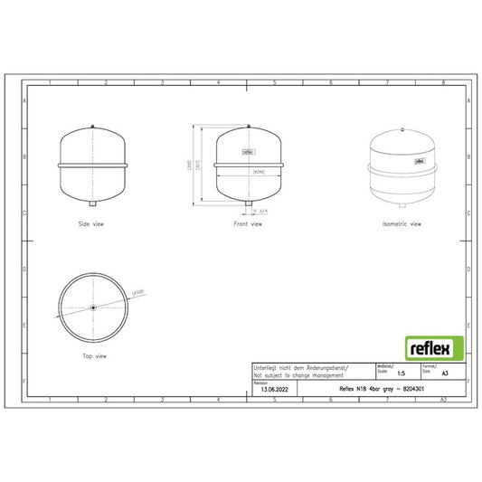 KALVOPAISUNTA-ASTIA REFLEX REFLEX N 18 L RAK.PAINE 4.0bar