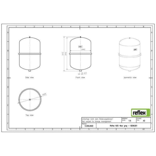 KALVOPAISUNTA-ASTIA REFLEX REFLEX N 25 L RAK.PAINE 4.0bar
