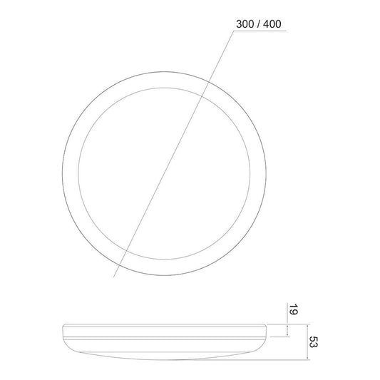 PINTA-ASENNUSVALAISIN LUMINO 300 IP44 15W/840C PCO WH