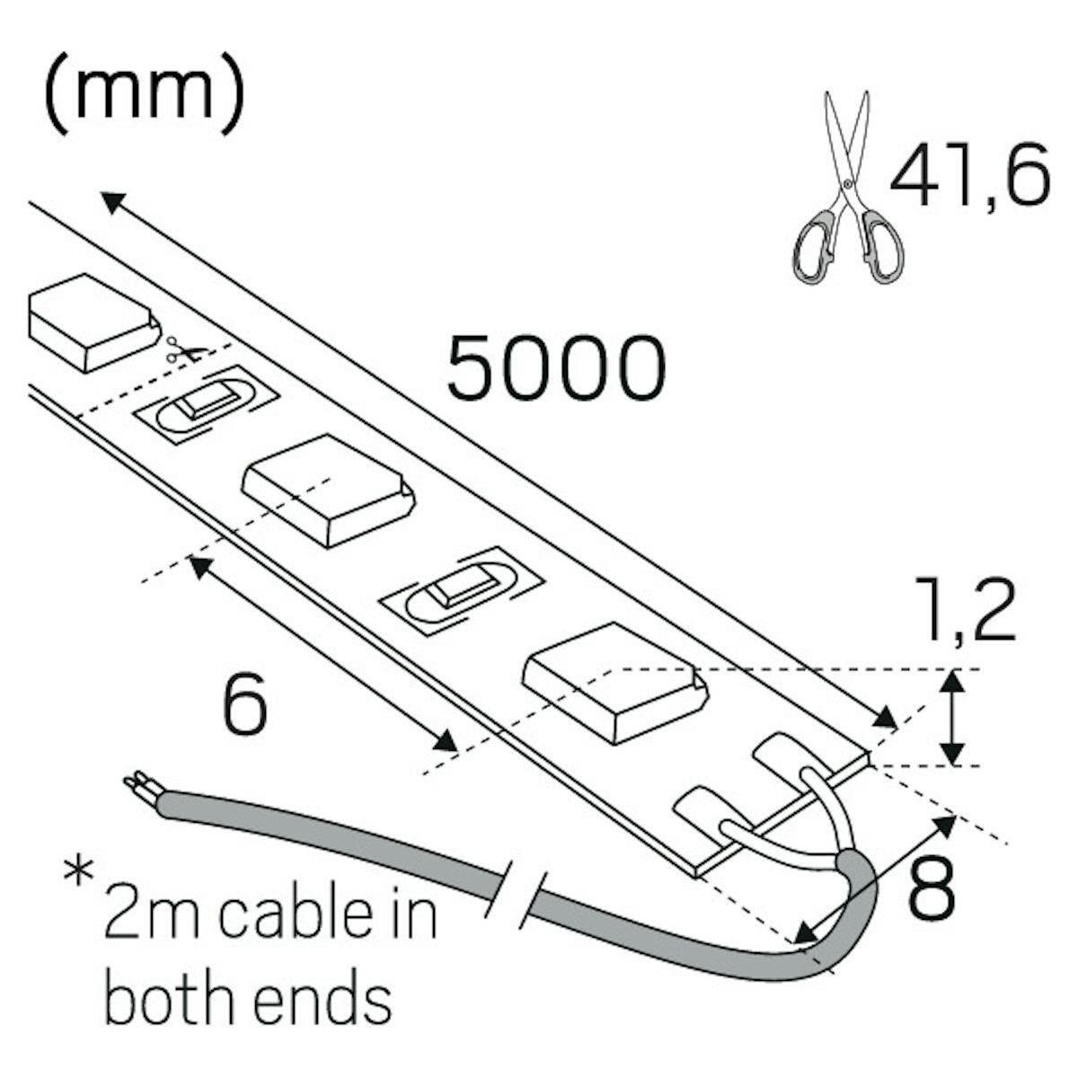 VALOPROFIILI/-NAUHA 24V MIDLUM IP20 1240LM/M 9,6W/M 940 5m