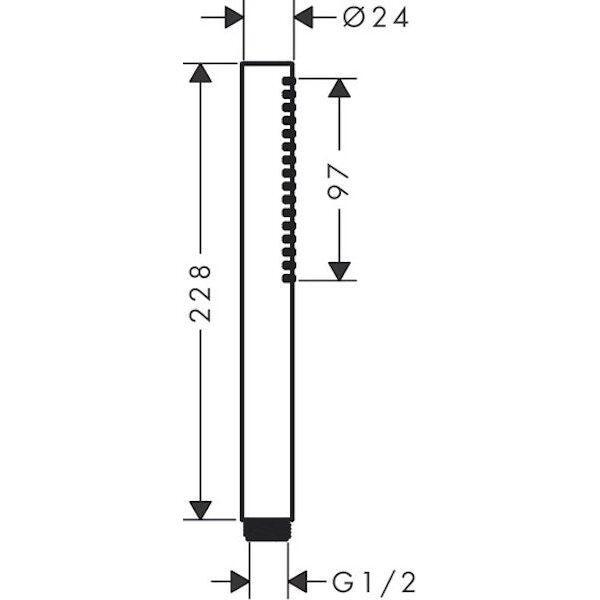 KÄSISUIHKU HANSGROHE 24125700 PULSIFY ECOS VALKOINEN