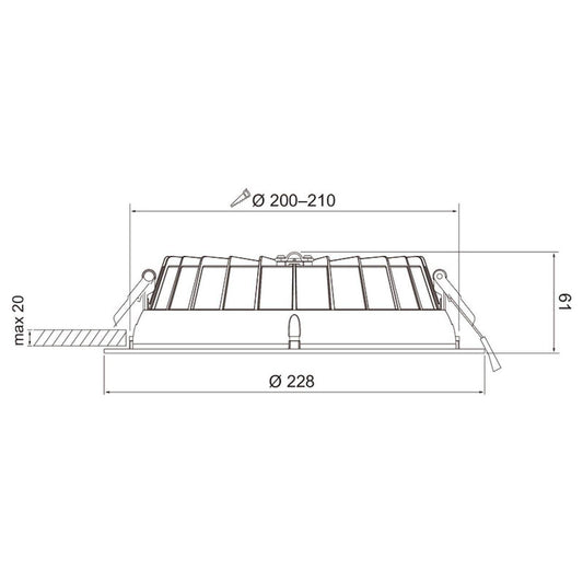 Alasvalo Compact Xl 210 Ip54 24w 3250lm 3cct Wh