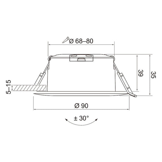 Alasvalo Compact Multi Ip54 500lm 927/933/940 Dim Bk