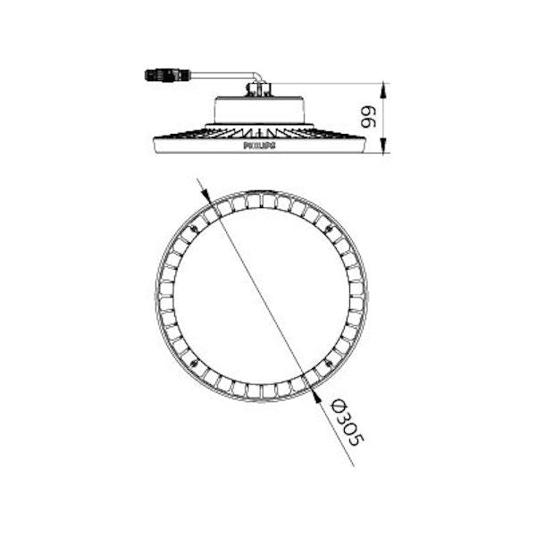 SYVÄSÄTEILIJÄ CORELINE HIGHBAY BY101P LED200S/840 PSU WB
