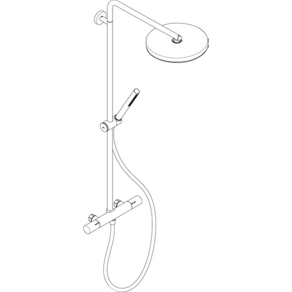 Sadesuihkusetti Hansgrohe Pulsify S Puro 260, termostaattihanalla, ⌀260mm hierova suihku, kiiltävä kromi