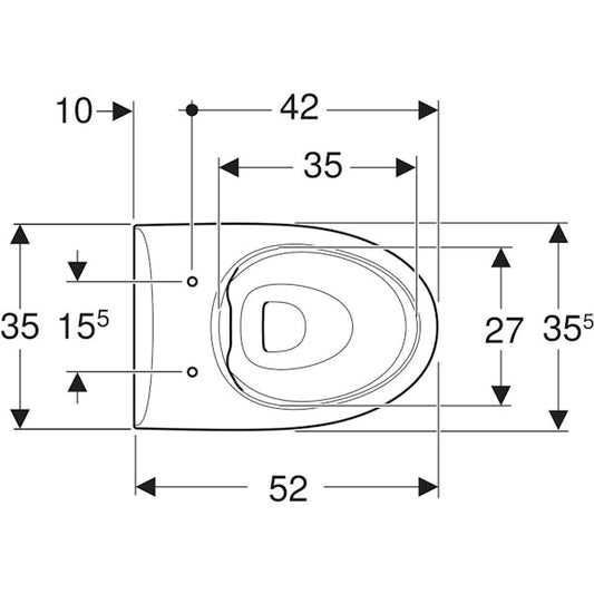WC-ISTUIN SEINÄ EI KANTTA IDO GLOW MODERN 520mm
