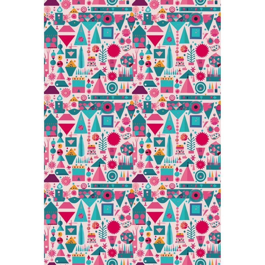 Abstract Pink Mosaic (itseliimautuva) - Kotikauppa