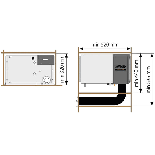 Alde 3030 lämmitin, 3kW sähkölämmitys