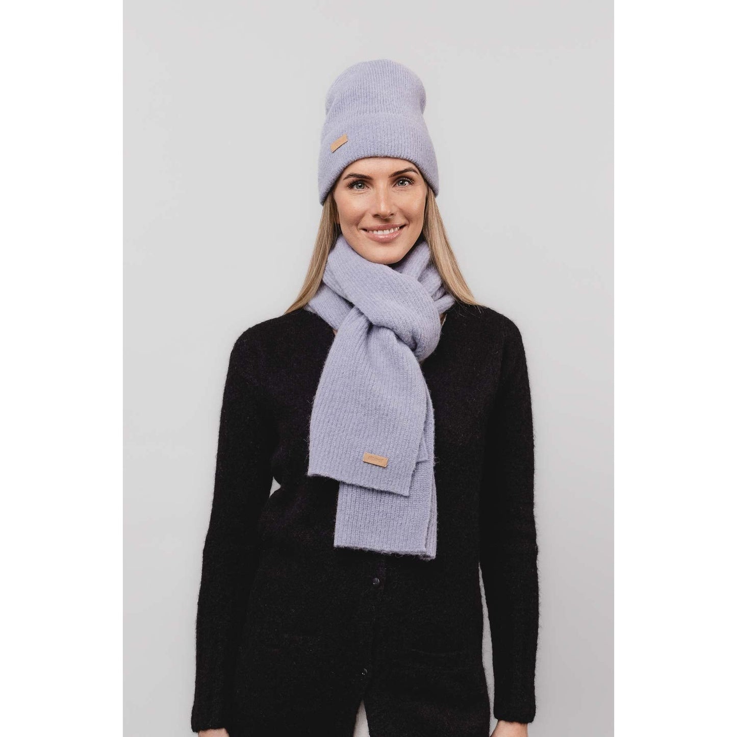 Natural Baby Alpaca and Merino Wool Light Fisherman's Rib Scarf