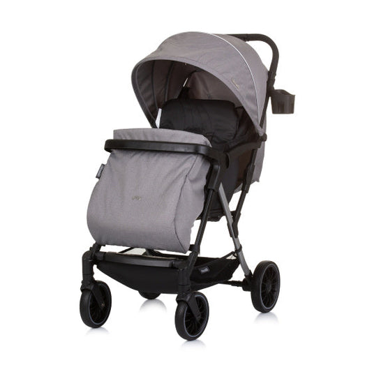 Amber Foldable Buggy with Foot Cover Granite Grey - Kotikauppa