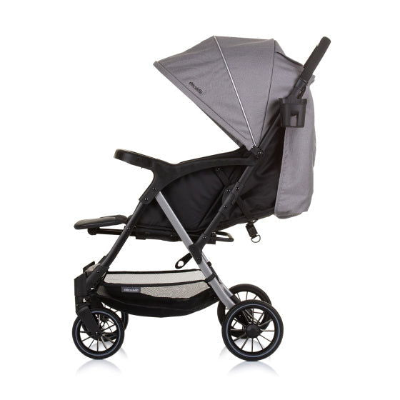 Amber Foldable Buggy with Foot Cover Granite Grey - Kotikauppa