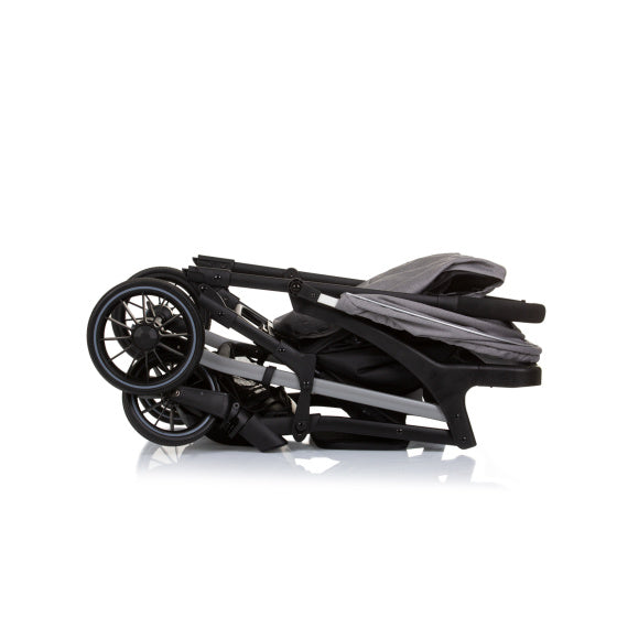 Amber Foldable Buggy with Foot Cover Granite Grey - Kotikauppa