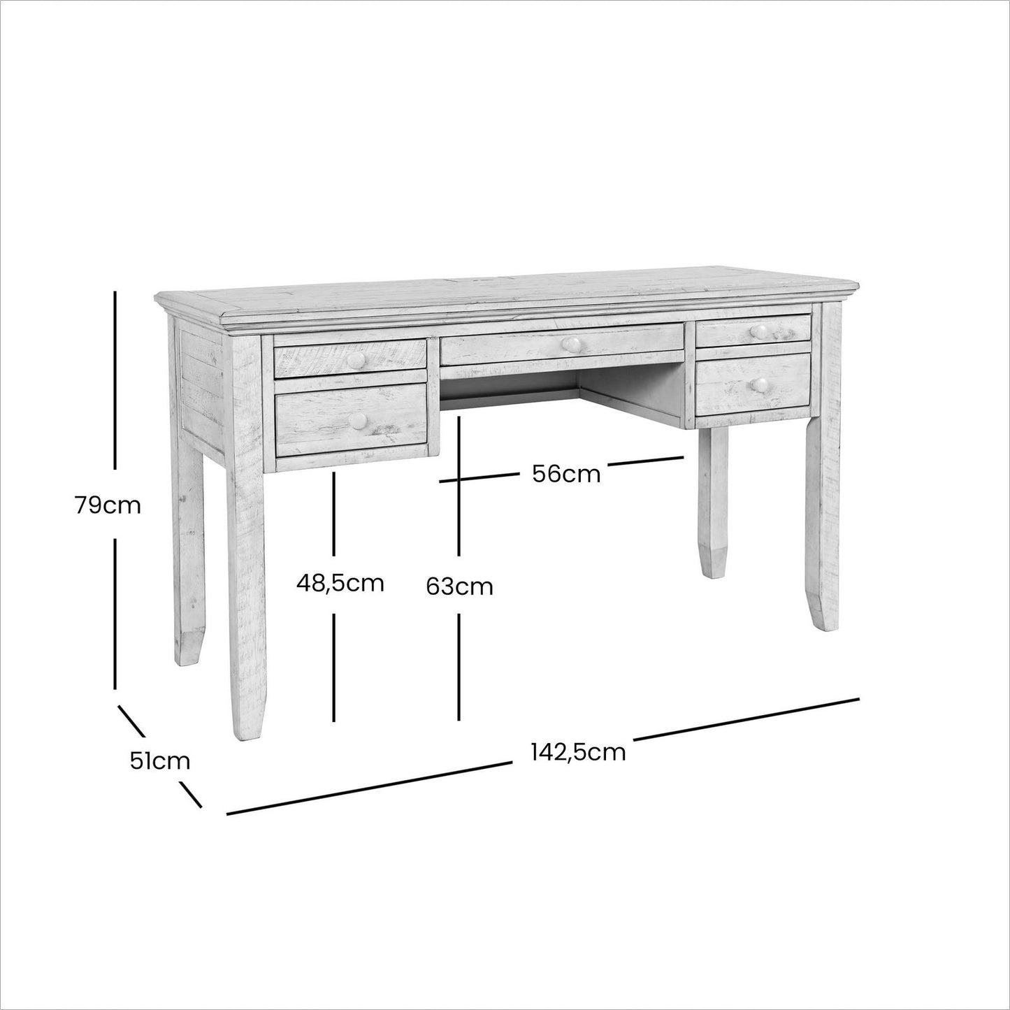 Avola työpöytä + tuoli AV1615-5620 + AV1615-370KD - Kotikauppa