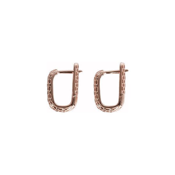 Honey Bee Hoopy Earrings - Rose Gold and Silver
