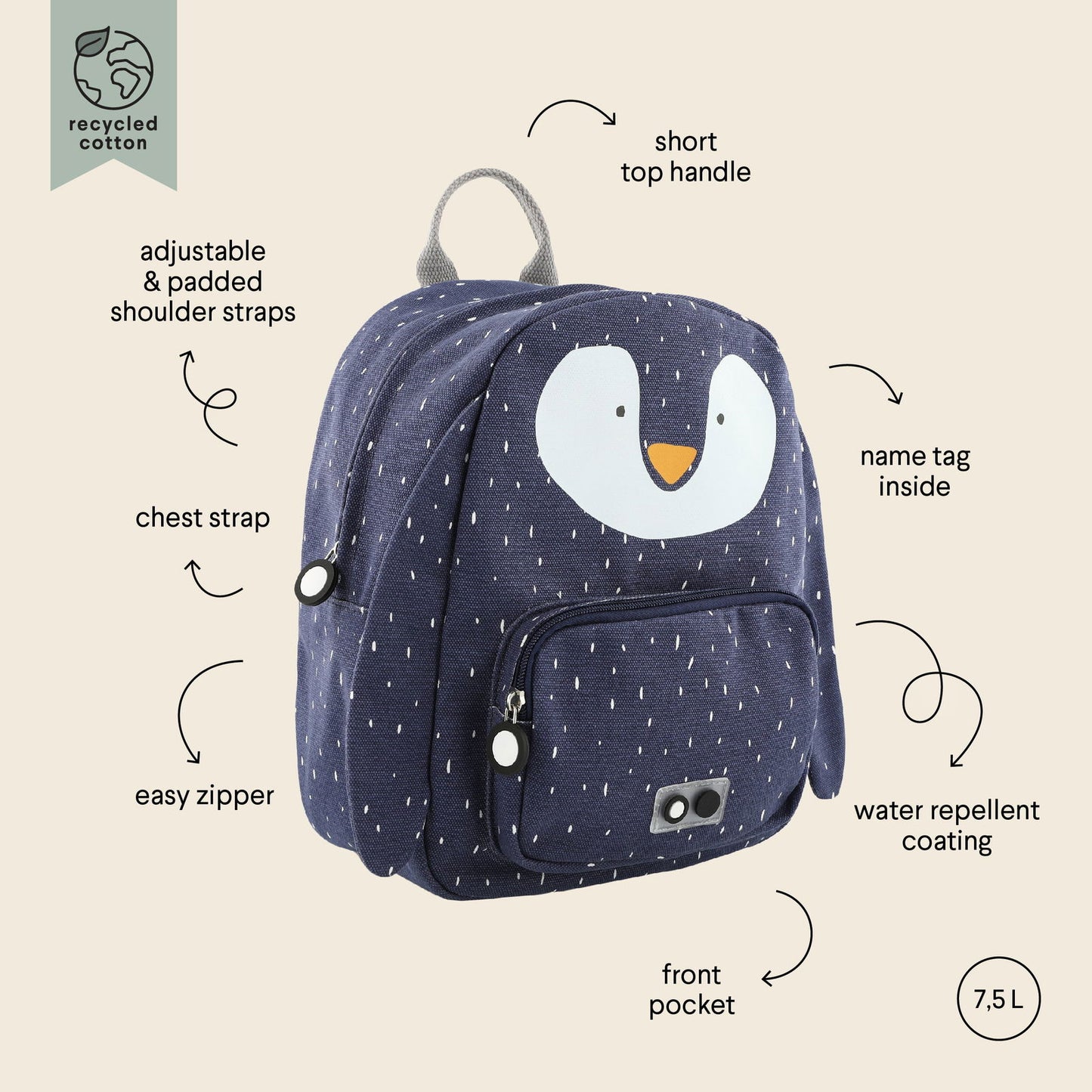 Backpack - Mr Penguin - Kotikauppa