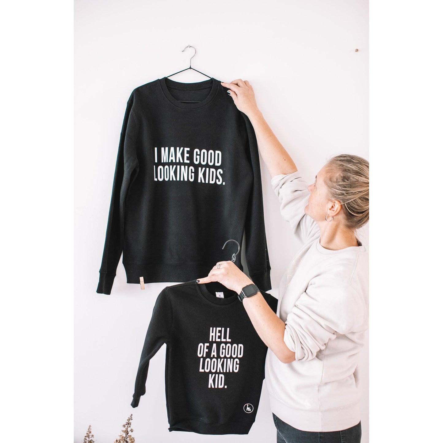 Matching Sweatshirts For Dad and Kid - Black