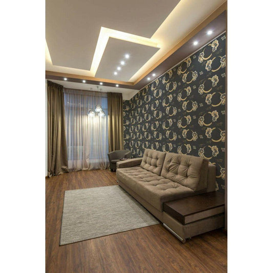 Black and gold color fish abstract (itseliimautuva) - Kotikauppa