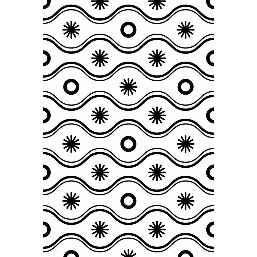 Black and white geometric retro (itseliimautuva) - Kotikauppa