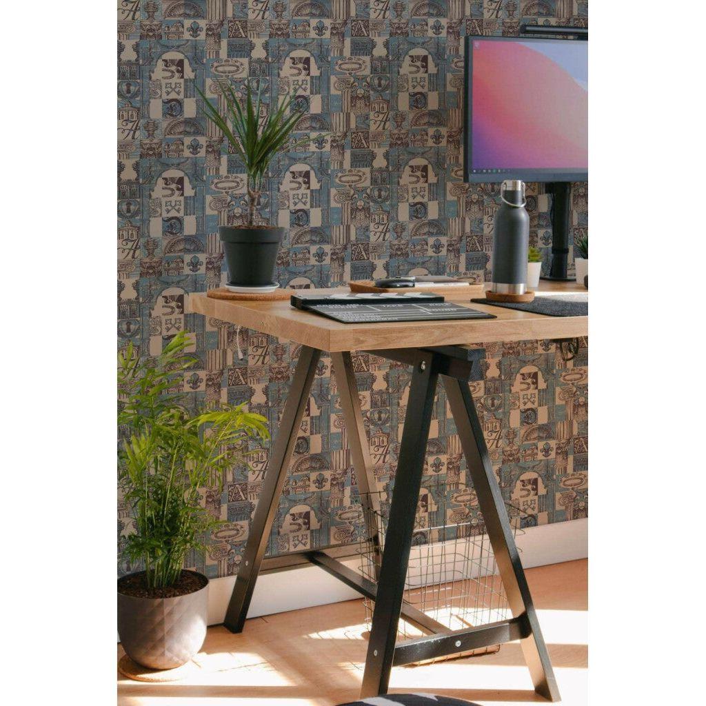 Blue vintage architecture (itseliimautuva) - Kotikauppa