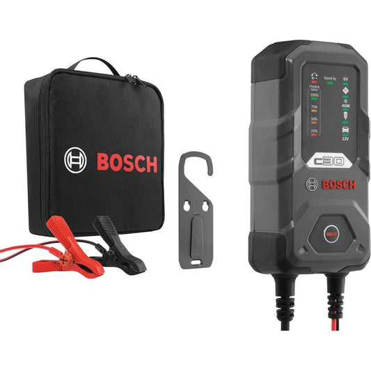 Bosch akkulaturi C30 6-12V akuille, latausvirta max 3,8A