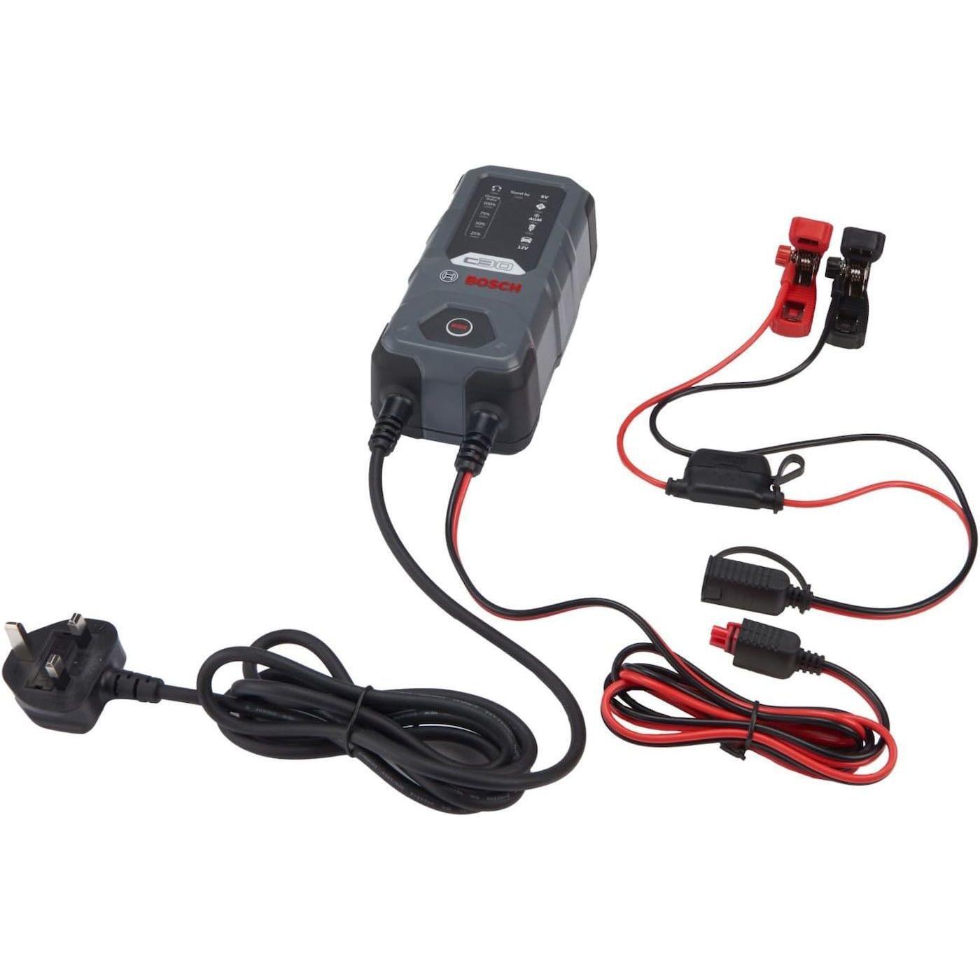 Bosch akkulaturi C30 6-12V akuille, latausvirta max 3,8A