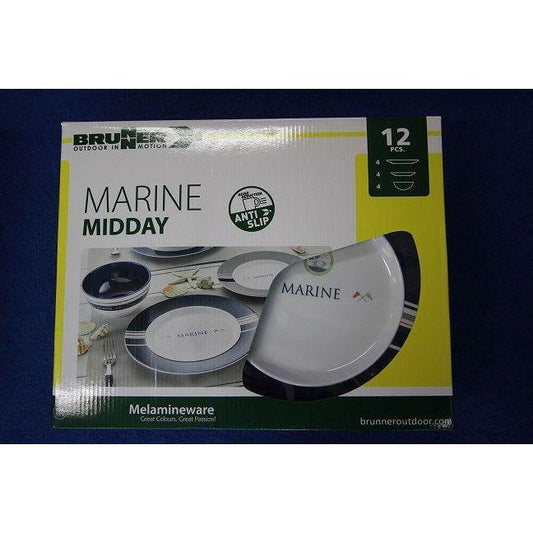 Brunner melamiiniastiasto Marine, liukueste, 12 osaa - Kotikauppa