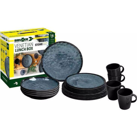 Brunner melamiiniastiasto Venetian, liukueste, 16 osaa - Kotikauppa