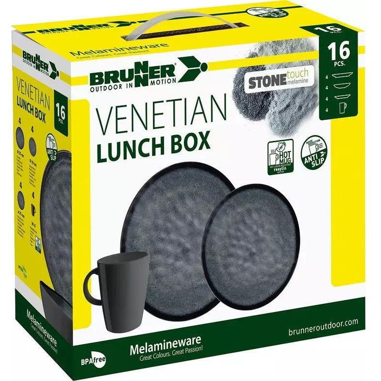 Brunner melamiiniastiasto Venetian, liukueste, 16 osaa - Kotikauppa