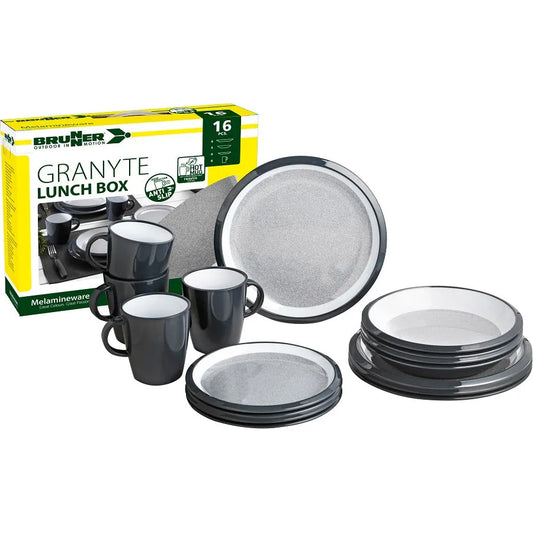 Brunner melamiiniastiasto Granyte, liukueste, 16 osaa | 0830155N.C1M | 8022068062990 | Kotikauppa | Brunner