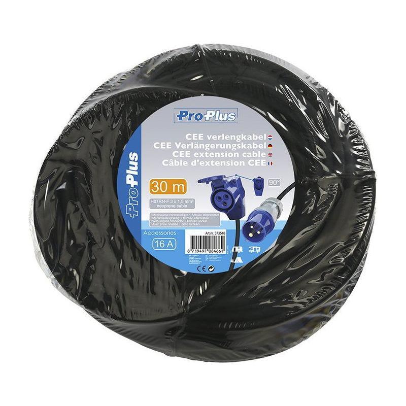 CEE-jatkojohto 30m CEE-kulmayhdistimellä + Schuko-pistokkeella 3x1,5mm² - Kotikauppa