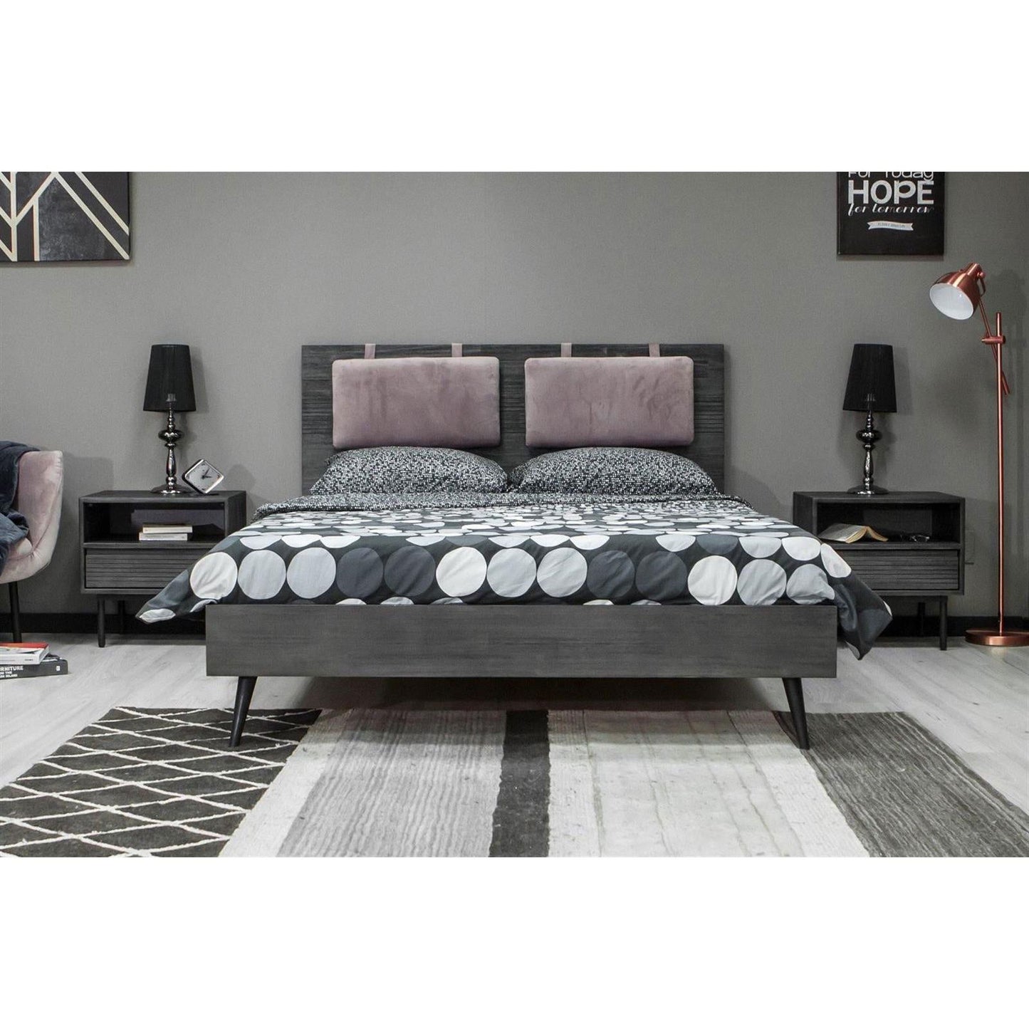 Capella sänky 140cm + 2 yöpöytää CAPQ01 + CAPB02x2 - Kotikauppa