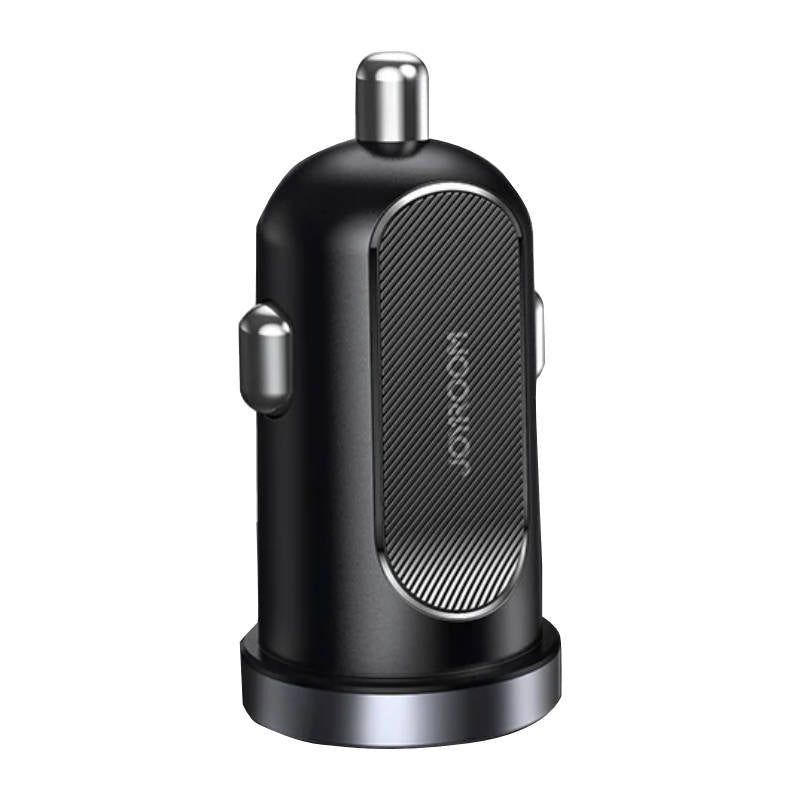 Car charger Joyroom C-A08, 1x USB QC3.0, 1x USB-C PD 30W (black) - Kotikauppa