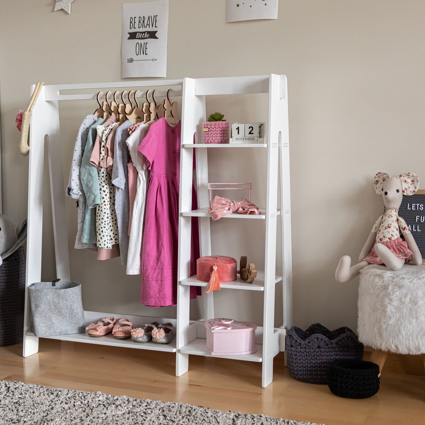 Clothing Rack with Shelves for Toddlers - Kotikauppa