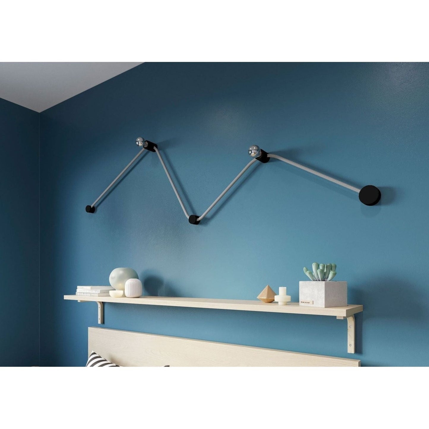 DIY- sisältää 3 metrin valokaapelin ja 5-os. mustan kiinnikesarjan (E27, useita värejä) - Kotikauppa