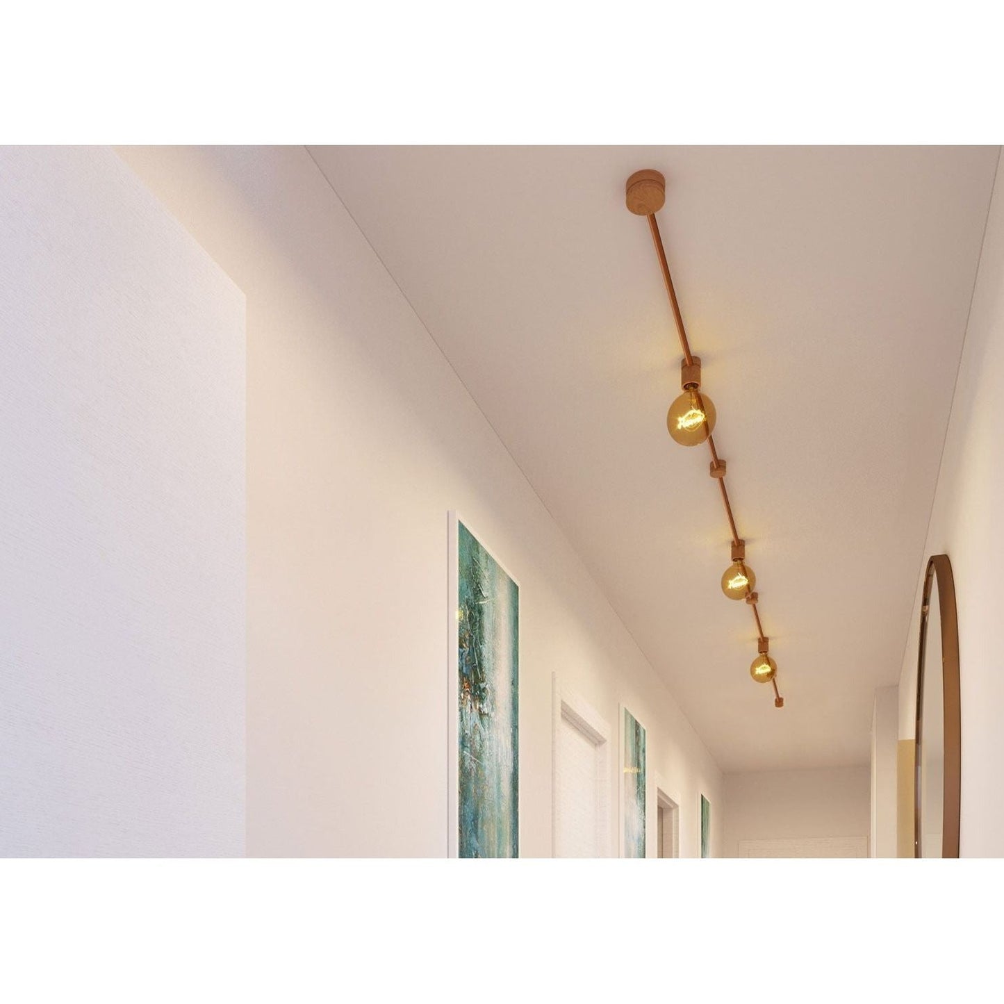 DIY- sisältää 5 metrin valokaapelin ja 7-os. luonnonpuisen kiinnikesarjan (E27, useita värejä) - Kotikauppa