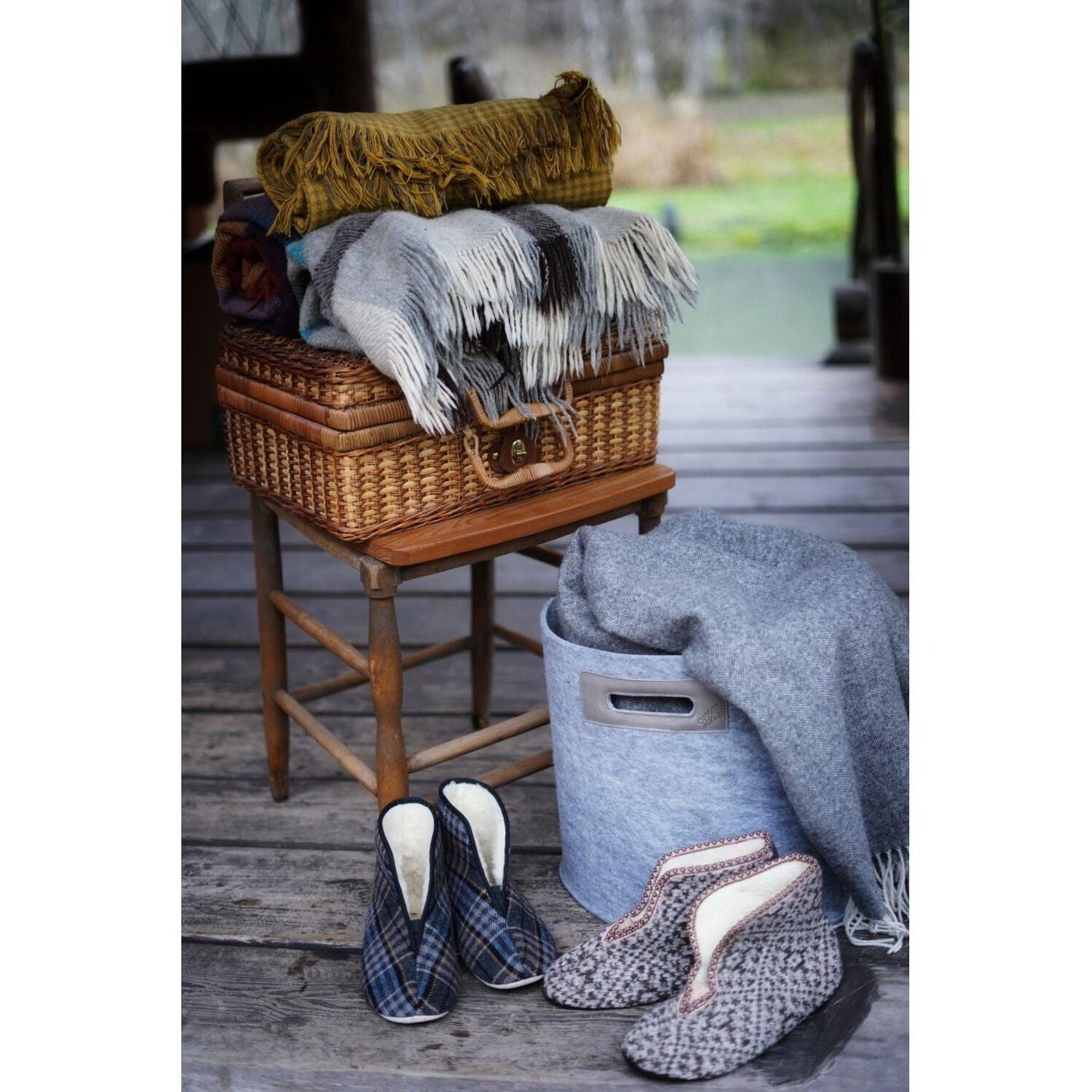 Lambswool slippers Trolla - Beige