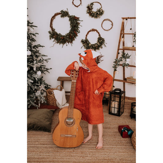 Long-Sleeve Poncho FOX - For TODDLERS (Size 82/86-116)